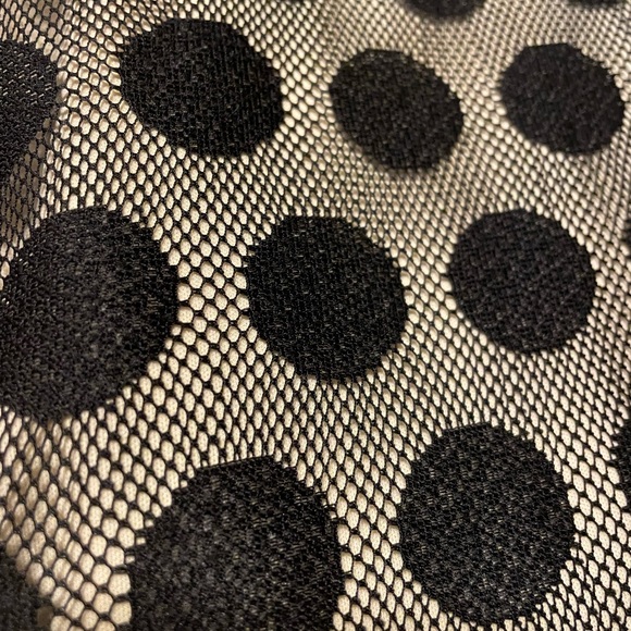 Black dress with polka dots & lace , size 10 - Picture 5 of 8